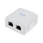 PRIZA RJ45 GEMBIRD Cat5e. pt. FTP, 2 x RJ45, include kit montare, white, 