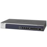 NETGEAR XS508M-100EUS 8-Port 10-Gigabit/Multi-Gigabit Ethernet Unmanaged Switch with 1 SFP+ Ports, Desktop and Rackmount - Black/Grey