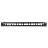 PATCH PANEL LOGILINK 24 porturi, Keystone, ecranate, 1U pentru rack 19