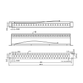 PATCH PANEL LOGILINK 24 porturi, Keystone, ecranate, 1U pentru rack 19