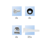 PATCH PANEL LOGILINK 24 porturi, Keystone, ecranate, 1U pentru rack 19