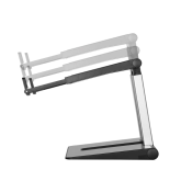 NM Newstar foldable laptop stand stand Silver/ Black  Specifications General Min. screen size*: 10 inch Max. screen size*: 17 inch Min. weight: 0 kg Max. weight: 5 kg Screens: 1 Desk mount: Stand  Functionality Height adjustment: 20,7-26,7 cm Width adjust