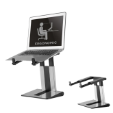 NM Newstar foldable laptop stand stand Silver/ Black  Specifications General Min. screen size*: 10 inch Max. screen size*: 17 inch Min. weight: 0 kg Max. weight: 5 kg Screens: 1 Desk mount: Stand  Functionality Height adjustment: 20,7-26,7 cm Width adjust