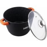 OALA ALUMINIU TURNAT+CAPAC, 24 cm x 16.5 CM , 6.3 L, DARK LINE, COOKING  BY HEINNER 