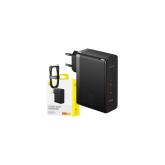 INCARCATOR RETEA Baseus GaN5 Pro Digital, Quick Charge 160W, 2 x USB Type-C Output 5V/3A, 1 x USB, (include cablu USB Type-C la USB Type-C de 240W), negru 