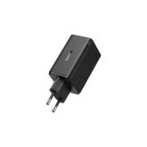 INCARCATOR RETEA Baseus GaN6 Pro, Quick Charge 65W, 2 x USB Type-C Output 5V/3A, 2 x USB (include cablu USB Type-C la USB Type-C de 100W), negru 