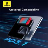 CABLU alimentare si date Baseus Flash Series 2 USB4, Fast Charging Data Cable pt. smartphone, video 8K@60Hz, USB Type-C la USB Type-C 240W, 1m, negru 