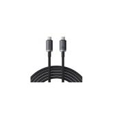 CABLU alimentare si date Baseus Crystal Shine, Fast Charging Data Cable pt. smartphone, thunderbolt, USB3.2 Type-C la USB3.2 Type-C 100W, video 4K@60Hz 1.5m, braided, negru 