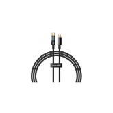 CABLU alimentare si date Baseus Explorer, Fast Charging Data Cable pt. smartphone, USB Type-C la USB Type-C 100W, oprire automata incarcare, braided, 2m, negru 
