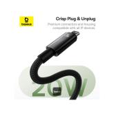 CABLU alimentare si date Baseus Tungsten Gold, Fast Charging Data Cable pt. smartphone, cablu magnetic, USB Type-C la Iphone Lightning, 20W, 1m, negru 