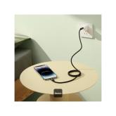 CABLU alimentare si date Baseus Tungsten Gold, Fast Charging Data Cable pt. smartphone, cablu magnetic, USB Type-C la Iphone Lightning, 20W, 1m, negru 