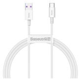 CABLU alimentare si date Baseus Pudding, Fast Charging Data Cable pt. smartphone, USB la USB Type-C 100W, 2m, alb 