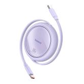 CABLU alimentare si date Baseus Free2Draw Mini, Fast Charging Data Cable pt. smartphone, retractabil, USB Type-C la USB Type-C 100W, 1m, violet 