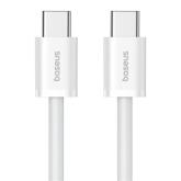 CABLU alimentare si date Baseus Superior, Fast Charging Data Cable pt. smartphone, USB Type-C la USB Type-C 30W, 1m, alb 