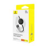 CABLU alimentare si date Baseus Free2Pull Mini, Fast Charging Data Cable pt. smartphone, retractabil universal, USB Type-C la USB Type-C, micro USB si Iphone Lightning  100W, 1.1m, negru 