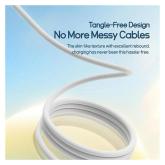 CABLU alimentare si date Baseus Ultra-Fast One-for-three Retractable, pt smartphone,USB  la Micro-USB+Lightning+USB Type-C 3.5A, 1.3m, alb 