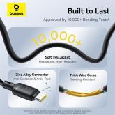 CABLU alimentare si date Baseus One-for-three, Fast Charging Data Cable pt. smartphone, USB Type-C la 1 x USB Type-C, 1 x micro USB, 1 x Iphone Lightning, 100W, 1.5m, negru 