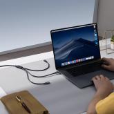 CABLU alimentare si date Baseus One-for-three, Fast Charging Data Cable pt. smartphone, USB Type-C la 1 x USB Type-C, 1 x micro USB, 1 x Iphone Lightning, 100W, 1.5m, negru 