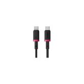 CABLU alimentare si date Baseus Dura, Fast Charging Data Cable pt. smartphone, USB Type-C la USB Type-C 100W, braided, 2m, rosu + negru 