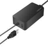 ALIMENTATOR retea 220V LOGILINK, pentru Microsoft Surface, compatibil cu Pro si Laptop/Go/Book, 65W, USB 5V/4A, 1.5m, negru, 