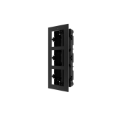 Panou frontal pentru 3 module videointerfon modular Hikvision DS-KD- ACF3; permite conectarea a 3 module de videointerfon modular; montareincastrata; material aluminiu, doza de plastic inclusa; dimensiuni:337.8mm x 124mm × 4mm; culoare: negru.