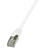 PATCH CORD FTP LOGILINK Cat6, cupru-aluminiu, 0.5 m, alb, AWG26, ecranat 