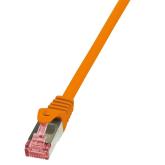 PATCH CORD S/FTP LOGILINK Cat6, LSZH, cupru, 0.5 m, portocaliu, AWG27, dublu ecranat 