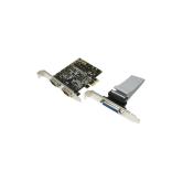 CARD adaptor LOGILINK, PCI-Express la 2 x SERIAL DB9M.+ 1 x PARALEL, 