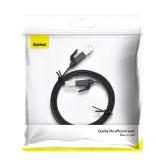 PATCH CORD UTP Baseus Cat6, fire din cupru, flat cable, viteza maxima 1 Gbps, PVC, 1m, negru 