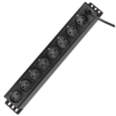 PDU LOGILINK 1U pt. rack 19 inch, 8 prize Schuko, intrare Schuko, max 16 A, 8 on/off, 2 m, 