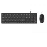 Kit tastatura si mouse Philips SPT6264, Wired, negru
