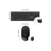 Kit tastatura si mouse Philips SPT6324B, Wireless, negru