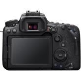 Camera foto Canon EOS 90D BODY, Senzor APS-C CMOS de 32,5 megapixel, Ecran tactil TFT Clear View II, cu unghi variabil de 7,7 cm (3,0