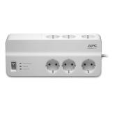 Prelungitor APC cu protectie 6 prize Schuko cablu ≤2.0m  alb