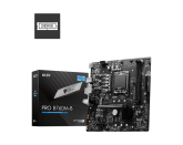 MSI PRO B760M-B DDR4, mATX, Socket 1700, Dual Channel DDR4 4800(OC)MHz, 1x PCIe x16 slots, 2x M.2 slots, 1x HDMI, 1x DP, 1x VGA, 1x USB 3.2 Gen 2 Type-C, 1x USB 3.2 Gen 1, 4x USB 2.0, 2x ARGB Headers, 7.1 HD Audio, 1Gbps LAN, 3Y