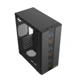Carcasa PRO GAMING JAX, Mid Tower, Tempered Glass, Ventilatoare suportate: 6, Ventilatoare incluse: 3x ARGB, ATX, dimensiuni (W x H x D mm) 320x180x410