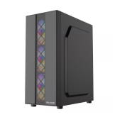 Carcasa PRO GAMING JAX, Mid Tower, Tempered Glass, Ventilatoare suportate: 6, Ventilatoare incluse: 3x ARGB, ATX, dimensiuni (W x H x D mm) 320x180x410