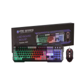 Kit PRO GAMING K250 2IN1 RGB mouse+tastatura, Interfata USB Mouse: 1200-3600 DPI, RGB, Cablu 1.35m, Tastatura: Cablu 1.5m, RGB
