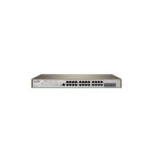 IP-COM PRO-S24-410W, 24 x 10/100/1000 Base-T Ethernet ports(PoE), 4 x 1000 Base-X SFP ports, Standards&Protocols: IEEE 802.3/3u/3ab/3z/3x/1p/1q/1w/1d/1s/3af/at standards , Switching capacity: 56 Gbps, 1 X RJ45 Console port, Packet forwarding rate: 41.7 Mp