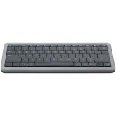 Click&Touch, wireless multimedia keyboard for Smart-TV with touchpad embedded into keys, auto-switch between keyboard and touchpad, connect to 5 devices via Bluetooth, USB dongle and Type-C, LED status indicators, built-in battery, space grey color