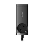 INCARCATOR RETEA Baseus GaN3 Pro Powerstrip, Quick Charge 100W, 1 x AC, 2 x USB Type-C Output 5V/3A, 2 x USB, include cablu USB Type-C la USB Type-C 100W lungime 1m, negru 