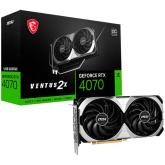 MSI Video Card NVidia GeForce RTX 4070 Ti VENTUS 2X 12G OC (12GB GDDR6X/192bit, PCI-E Gen4, 1x 16-pin Power Connector, 3x DP, 1x HDMI, 700W recommended PSU)