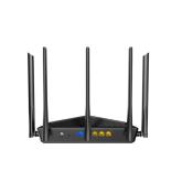 Wireless Router Tenda, RX27PRO;  AXE5700, TRI-Band Gigabit Wi-Fi 6 Router, Standarde si protcoale: IEEE802.3, IEEE802.3u,IEEE802.3ab, interfata: 1*10/100/1000Mbps WAN port, 3*10/100/1000Mbps LAN ports, 5 x Antene externe, Dimensiuni: 261*168*60mm, Viteza 