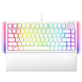 Tastatura mecanica gaming BlackWidow V4 75%, taste ABS, layout US, iluminare RGB, cu 6 butoane customizabile, suport pentru incheietura magnetic, alb