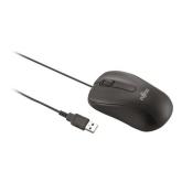 Mouse Fujitsu M520 BLACK, optical mouse with 3 keys, black, 1000 dpi, USB cable 1,8m, white box 