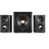 BOXE EDIFIER 2.1, RMS: 155W (2 x 10W, 2 x 30W, 1 x 75W), bluetooth telecomanda wireless, volum, bass, treble, optical, coaxial, brown, 