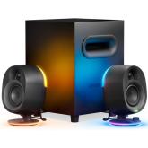 SteelSeries I Arena 7 I Gaming Speakers I 2.1 / 6.5'' subwoofer / Compatable with  PC, PlayStation, Mac and more with USB, Bluetooth, Optical, or 3.5mm Aux, and wired headset / 10-band Parametric EQ / Acoustical Echo Cancellation / Simulate surround sound