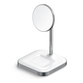 Satechi Aluminium 2-in-1 Magnetic Wireless Charging stand (iPhone 12/13, AirPods Pro, USB-C cable included) - White