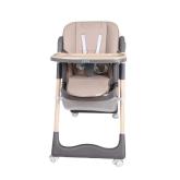 Scaun de masa cu inaltime ajustabila, spatar reglabil in 4 pozitii, pliabil, brown, U-Grow