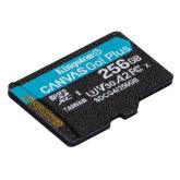 Card de Memorie MicroSDXC Kingston Canvas GO Plus 256GB Adaptor SD Class 10